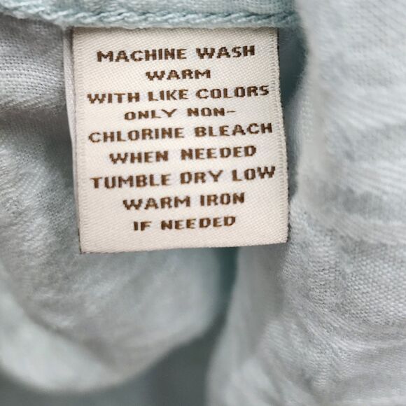 Caribbean Linen Blend Button Up Shirt Mens 3XB Mint Green Keep Cool Coastal - Picture 7 of 11